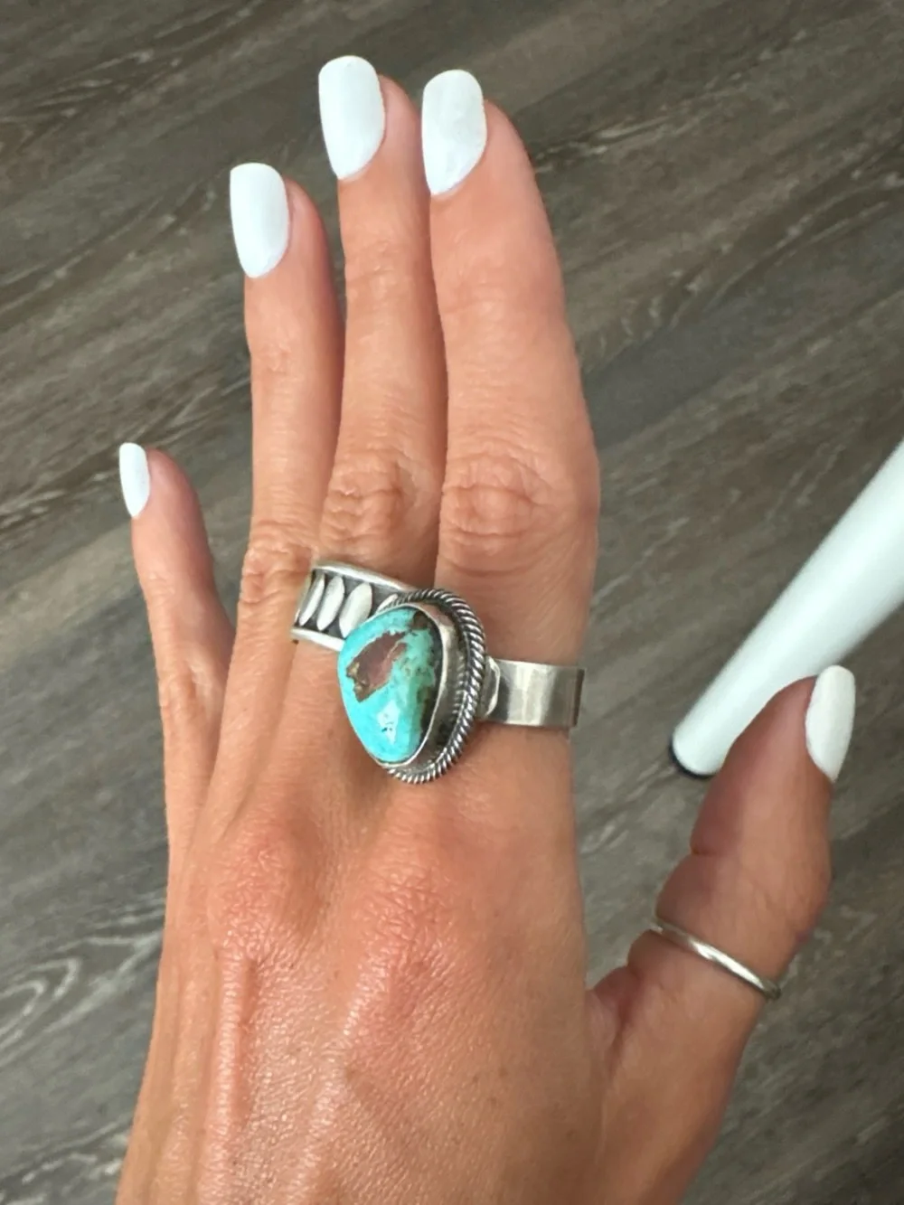 Native Made Adjustable Turquoise Ring